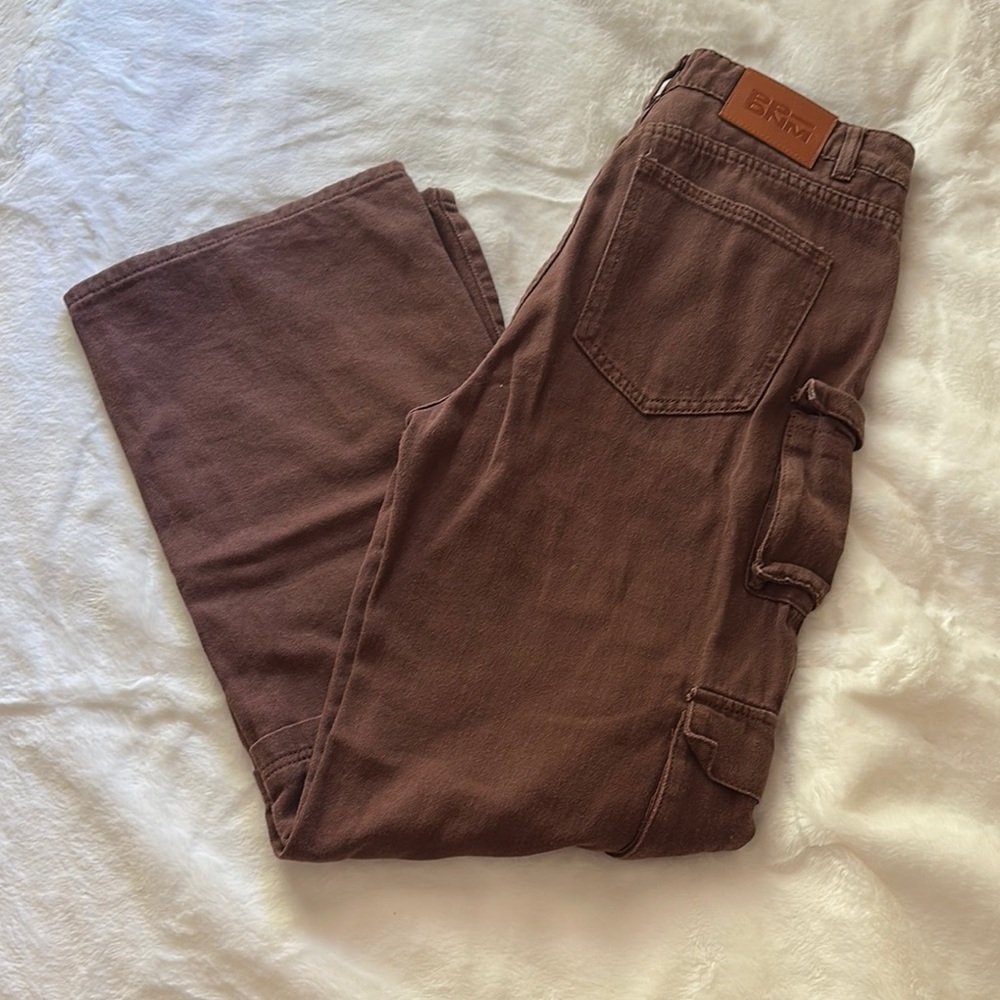 Princess Polly Brown Cargo Pants Straight Leg
